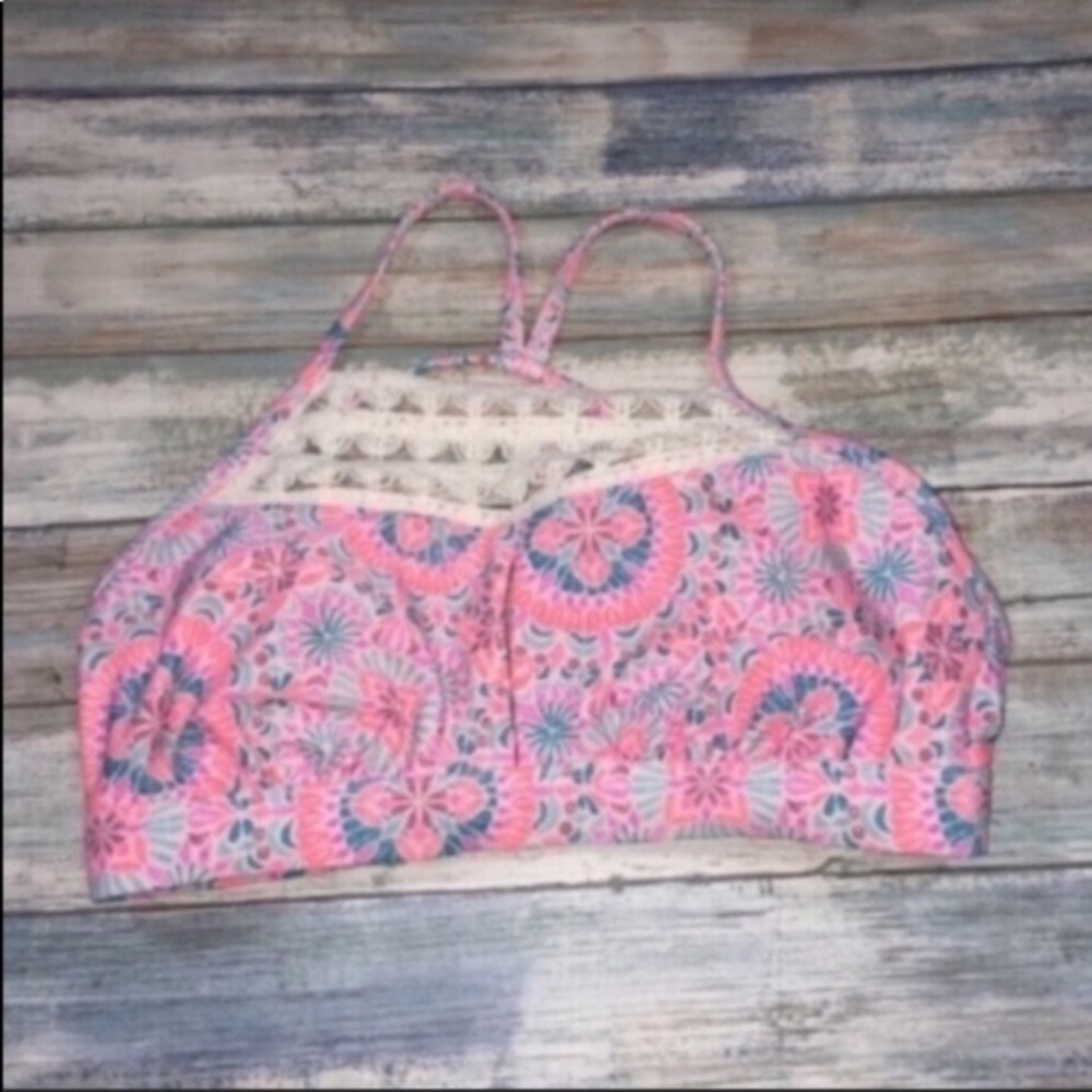Xhilaration Floral Halter Bikini Top